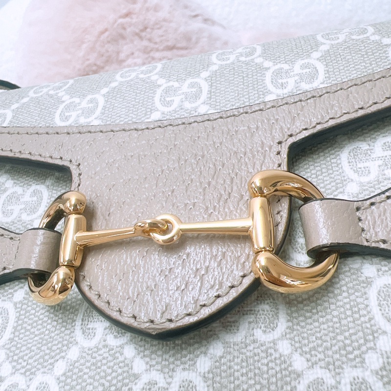 Gucci 1955 horsebit mini 米色馬鞍包-2