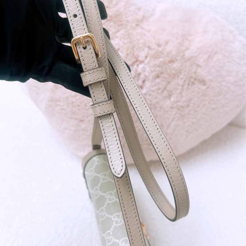 Gucci 1955 horsebit mini 米色馬鞍包-13