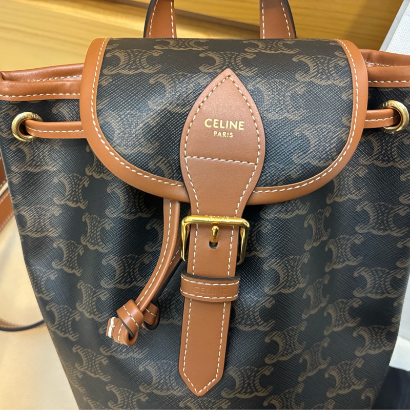 全新 Celine TRIOMPHE Folco 老花後背包mini 雙肩包-6
