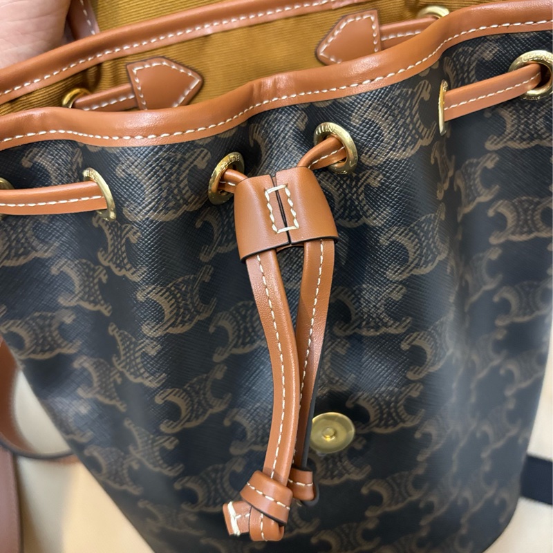 全新 Celine TRIOMPHE Folco 老花後背包mini 雙肩包-7