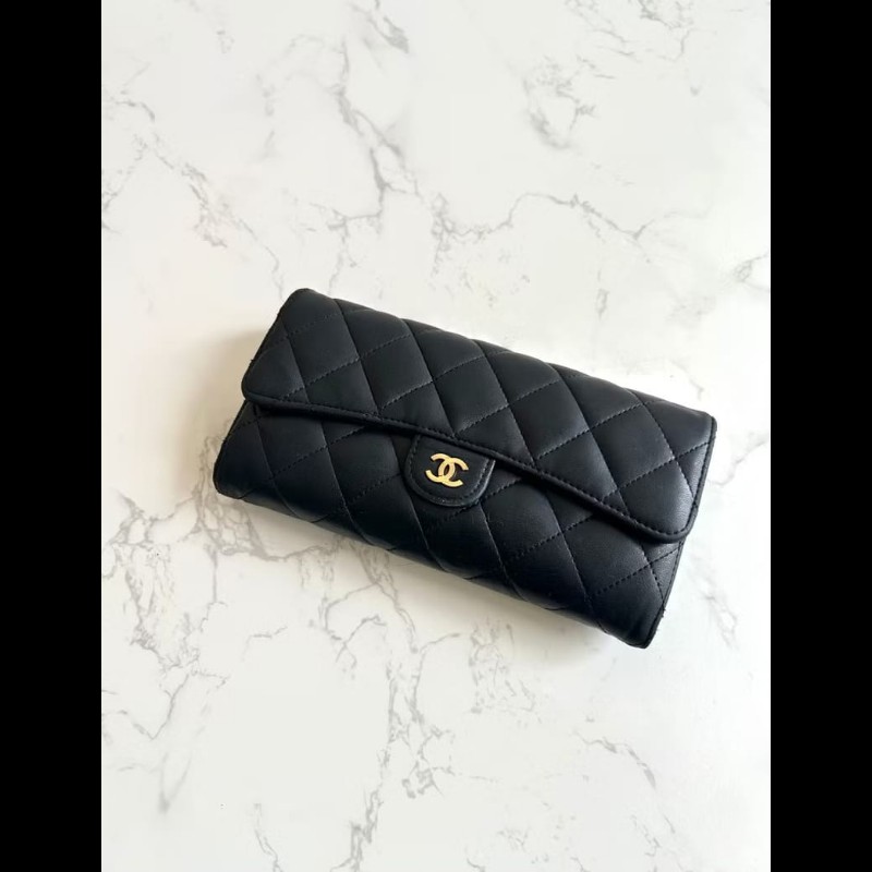 【LA LUNE】絕版古董包 Chanel黑色WOC皮革包 側背包 斜背包 中古二手包 長夾-6