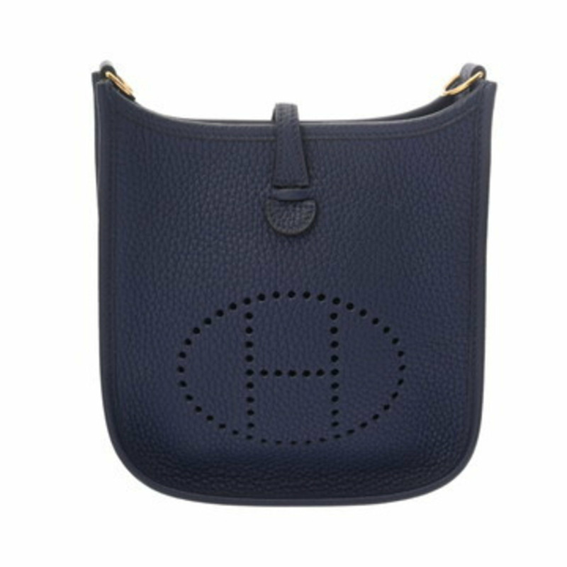 愛馬仕 Evelyn TPM 亞馬遜藍腳踝 C 字印記(約 2018 年)女士 Taurillon Clemence 單肩包,A 級,二手,Ginzo-0