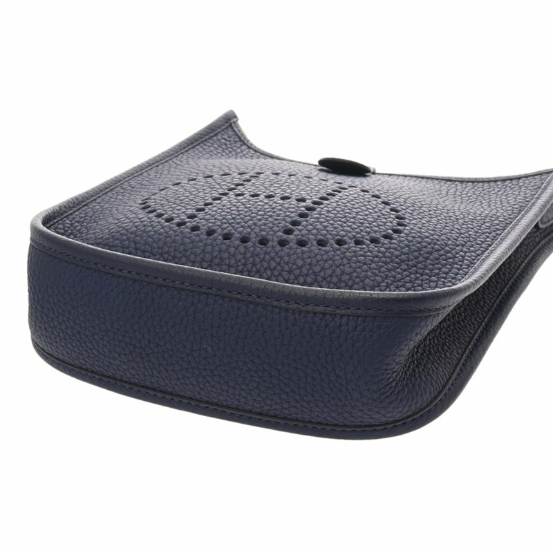 愛馬仕 Evelyn TPM 亞馬遜藍腳踝 C 字印記(約 2018 年)女士 Taurillon Clemence 單肩包,A 級,二手,Ginzo-4