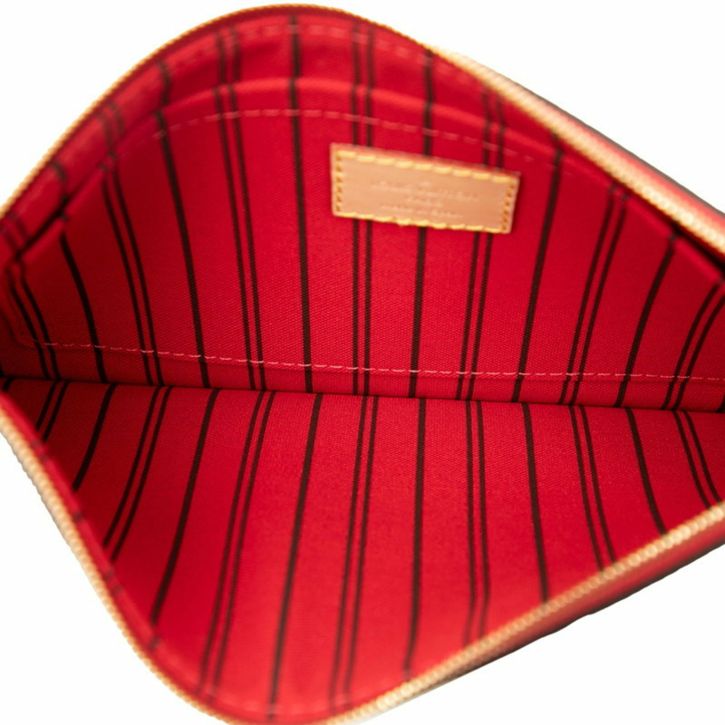 路易威登 Monogram Neverfull MM 手提包，棕色和紅色，附帶小袋。女士款。-3