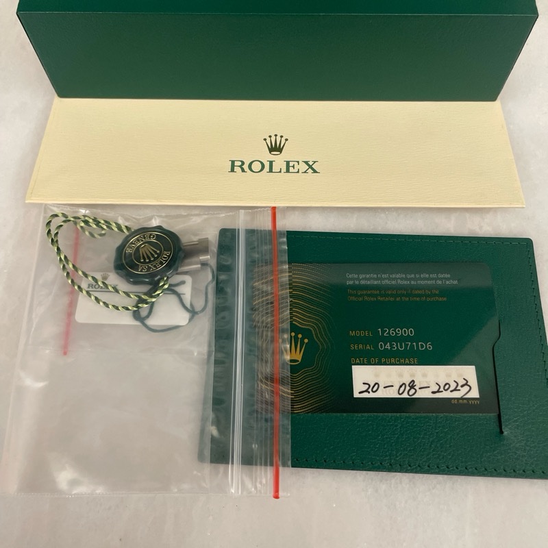 ROLEX 勞力士蠔式 Air-King 空中霸王 126900 綠色秒針 空霸 不鏽鋼 黃色ROLEX皇冠品牌.大三針-5