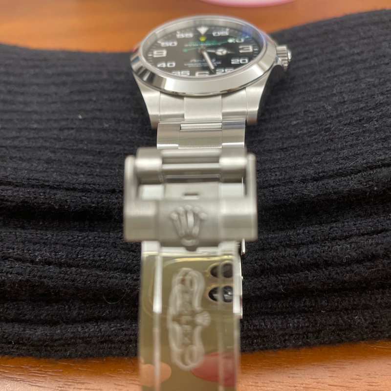 ROLEX 勞力士蠔式 Air-King 空中霸王 126900 綠色秒針 空霸 不鏽鋼 黃色ROLEX皇冠品牌.大三針-10