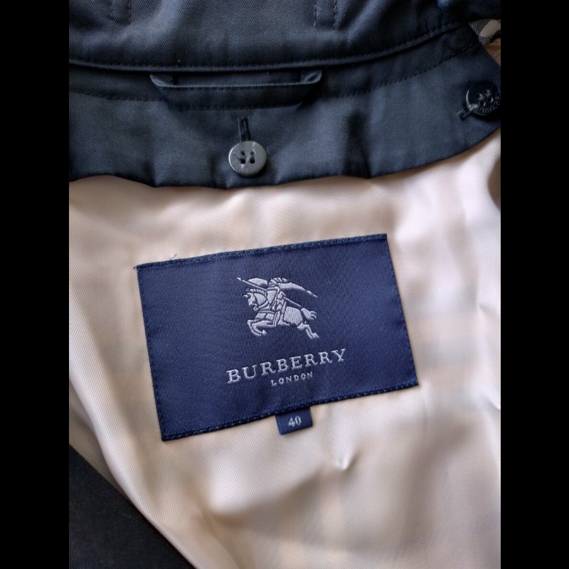 女40號/日本二手/Burberry London 女神風衣/黑色-2