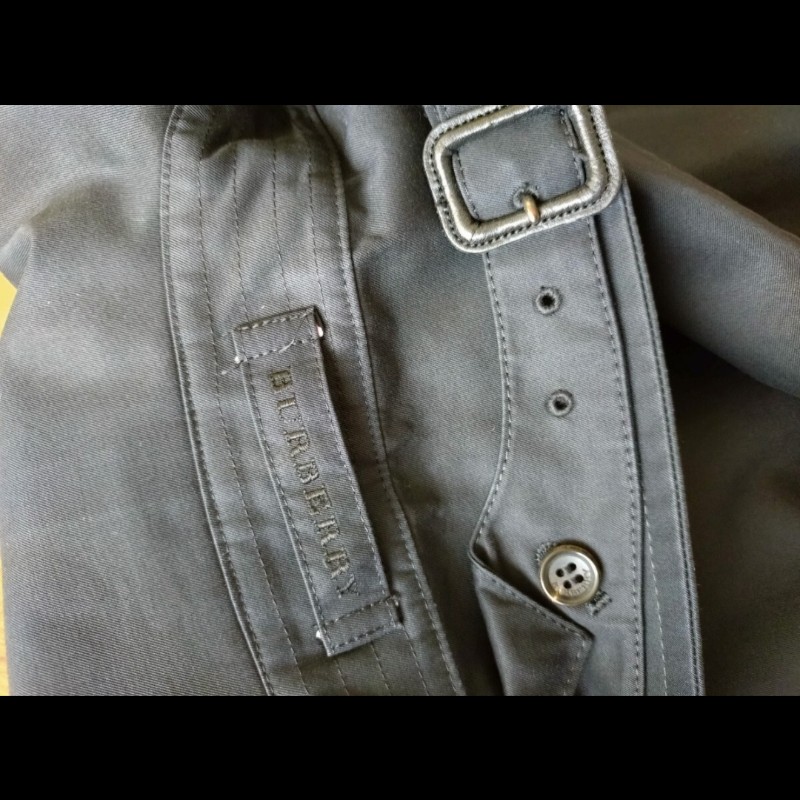 女40號/日本二手/Burberry London 女神風衣/黑色-4