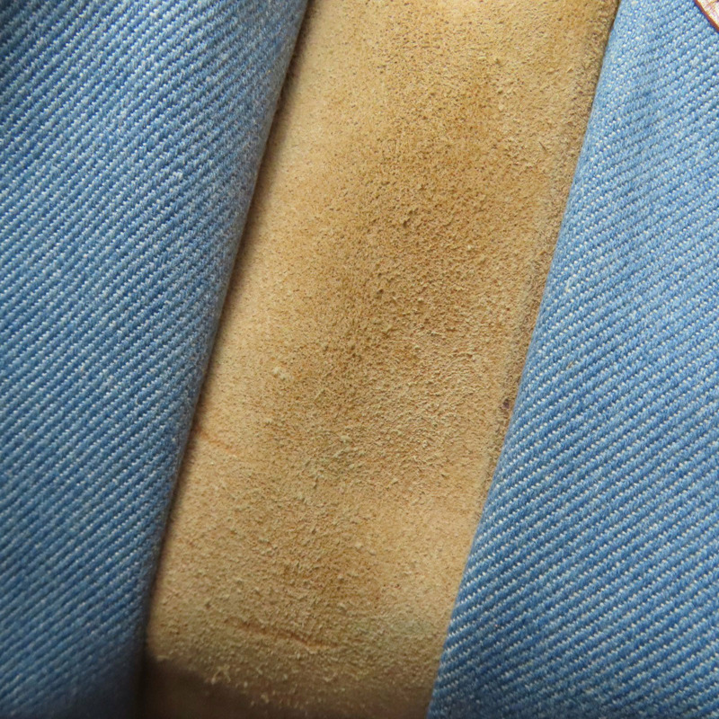 愛馬仕 Hermès Evelyne GM 金色五金配件女士單肩包，牛仔布和小牛皮材質。-8