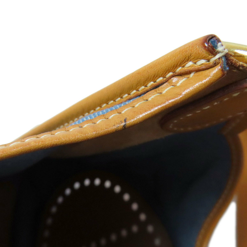 愛馬仕 Hermès Evelyne GM 金色五金配件女士單肩包，牛仔布和小牛皮材質。-9