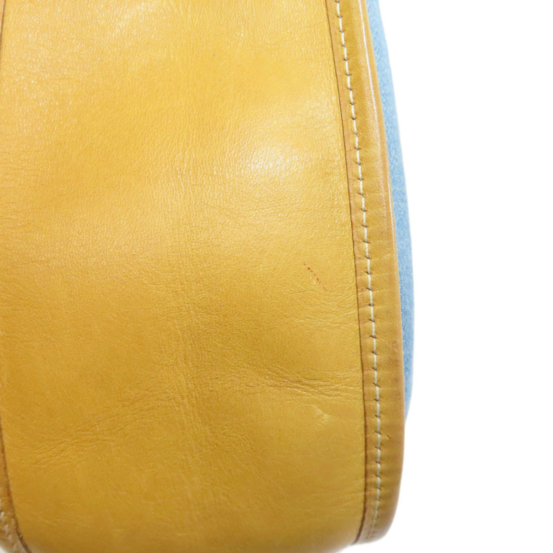 愛馬仕 Hermès Evelyne GM 金色五金配件女士單肩包，牛仔布和小牛皮材質。-17