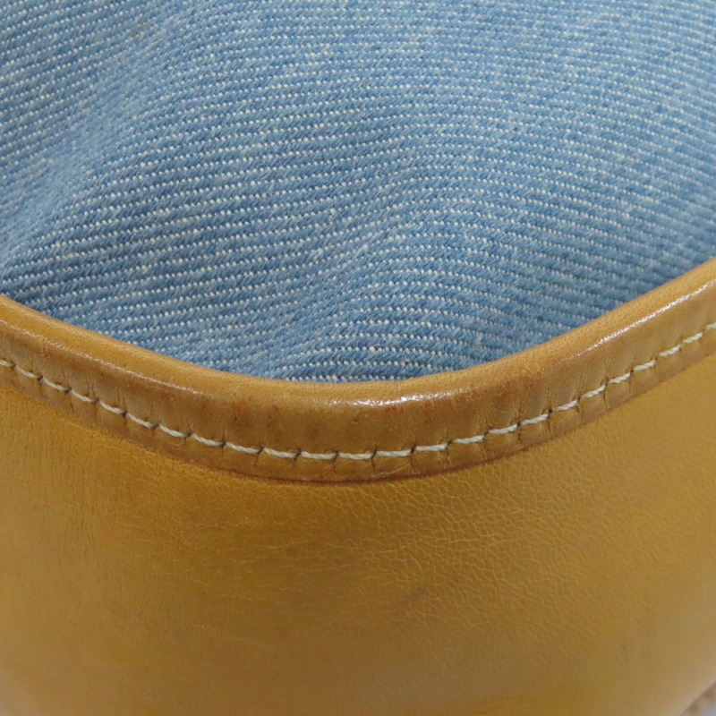 愛馬仕 Hermès Evelyne GM 金色五金配件女士單肩包，牛仔布和小牛皮材質。-22