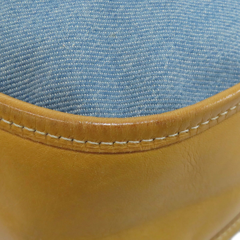 愛馬仕 Hermès Evelyne GM 金色五金配件女士單肩包，牛仔布和小牛皮材質。-24