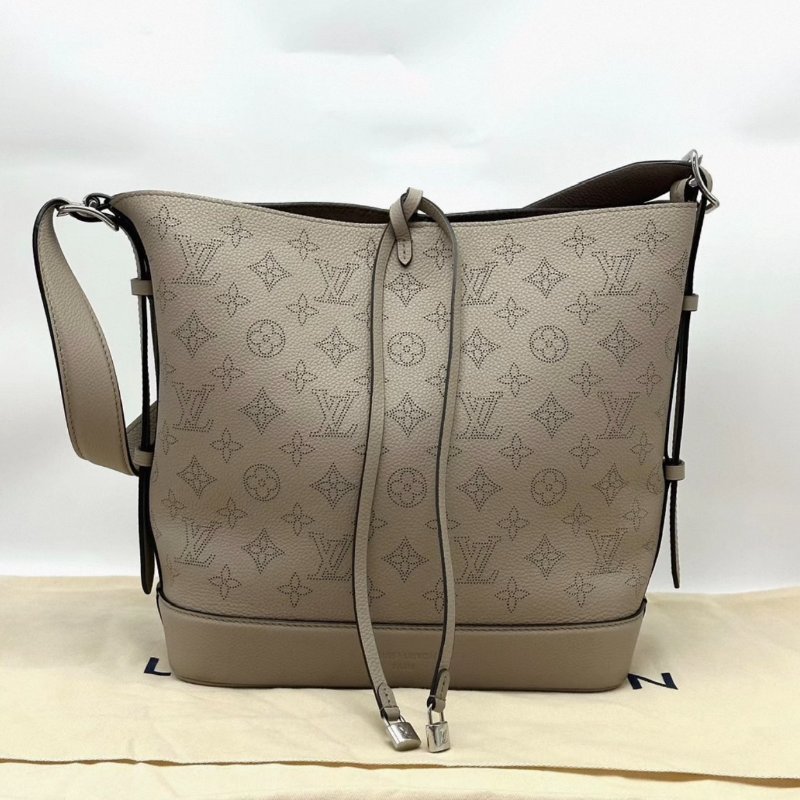 LV 大象灰FLORE水桶肩背包 芯片款 26*28*11.5 98新配件塵袋-0