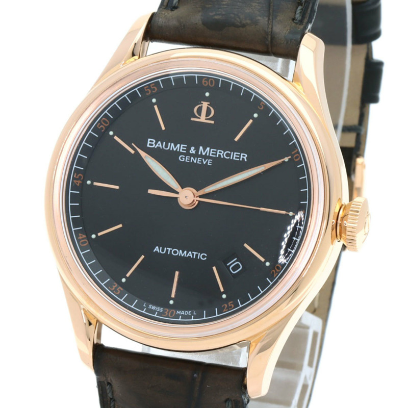 名士 (Baume & Mercier) M0A08691 Classima Executive 男士腕錶,18K 玫瑰金錶殼搭配皮革錶帶-2