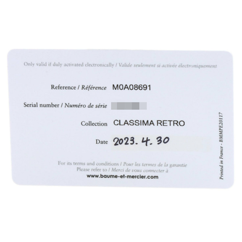 名士 (Baume & Mercier) M0A08691 Classima Executive 男士腕錶,18K 玫瑰金錶殼搭配皮革錶帶-25