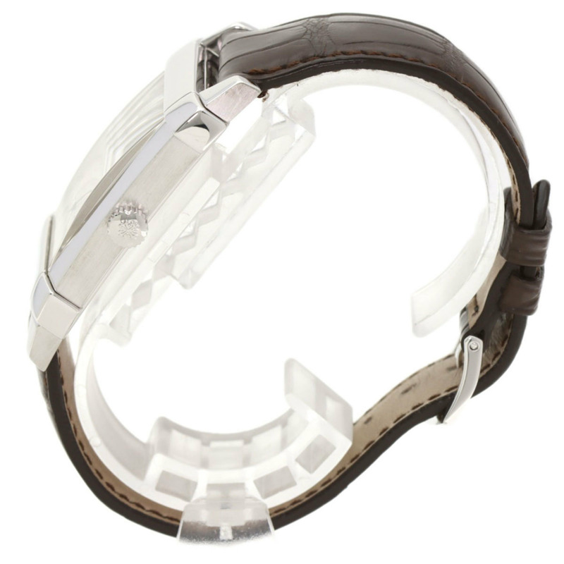 百達翡麗 5111G-001 Gondolo 男士腕錶，18K 白金錶殼，皮革錶帶-1