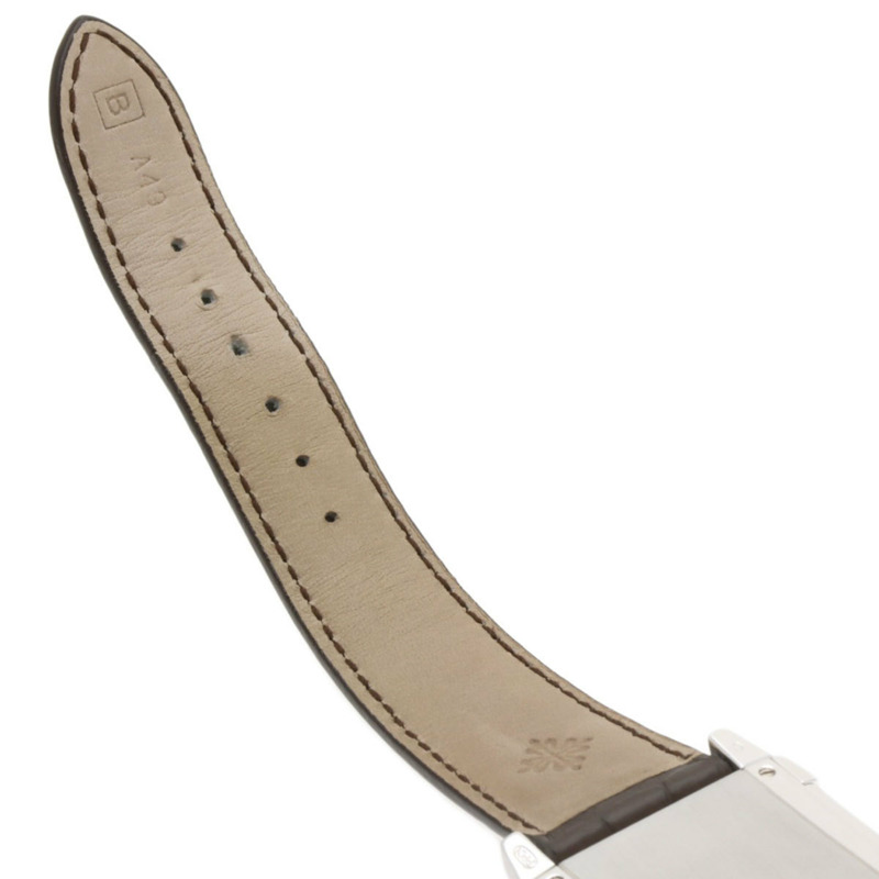 百達翡麗 5111G-001 Gondolo 男士腕錶，18K 白金錶殼，皮革錶帶-11