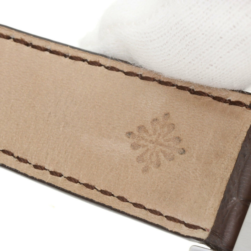 百達翡麗 5111G-001 Gondolo 男士腕錶，18K 白金錶殼，皮革錶帶-23