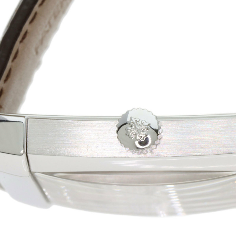 百達翡麗 5111G-001 Gondolo 男士腕錶，18K 白金錶殼，皮革錶帶-26