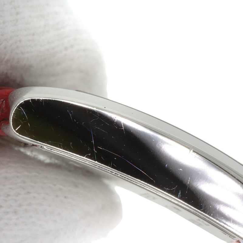 卡地亞 Tank Française 小號腕錶，18K 白金，皮革錶帶，女款-14