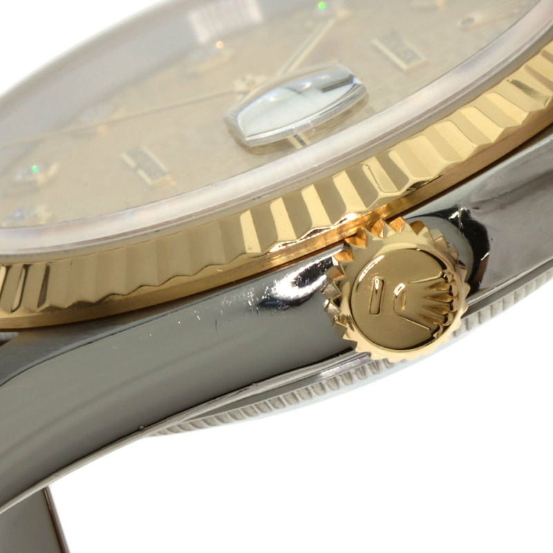 勞力士 16233G Datejust 10P 鑲鑽腕錶,不鏽鋼 SSx18KYG,18KYG,男款-12