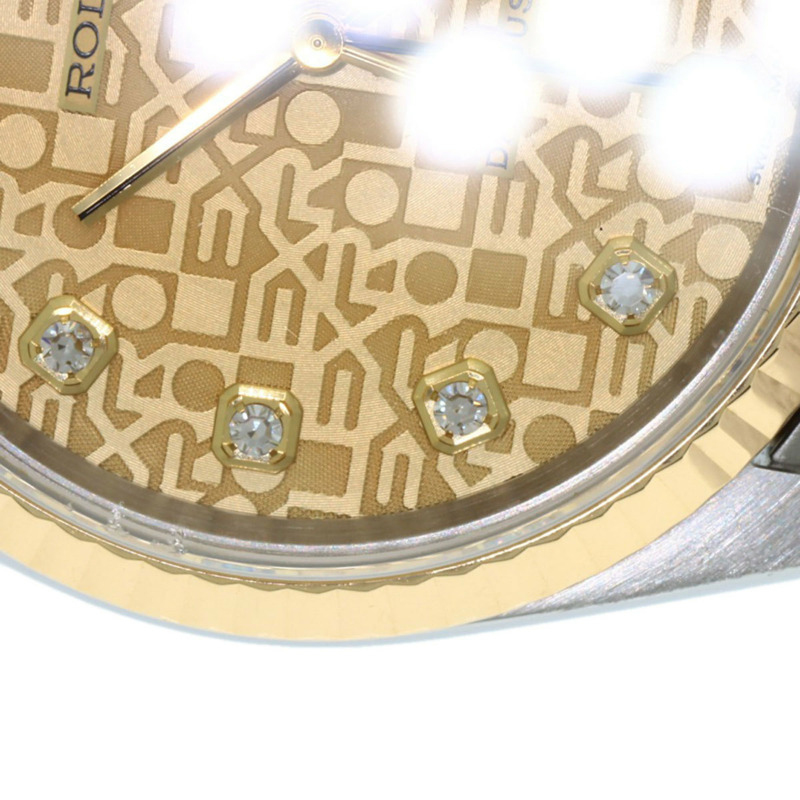 勞力士 16233G Datejust 10P 鑲鑽腕錶,不鏽鋼 SSx18KYG,18KYG,男款-28