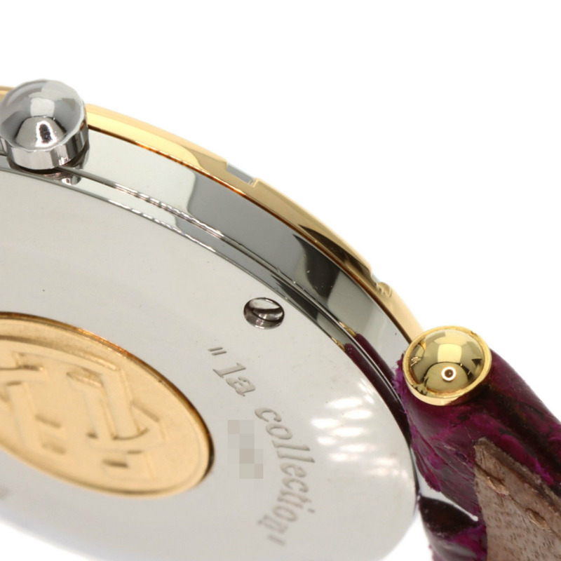 梵克雅寶 43607 La Collection 女士腕錶，精鋼和皮革錶帶，SSxGP-15