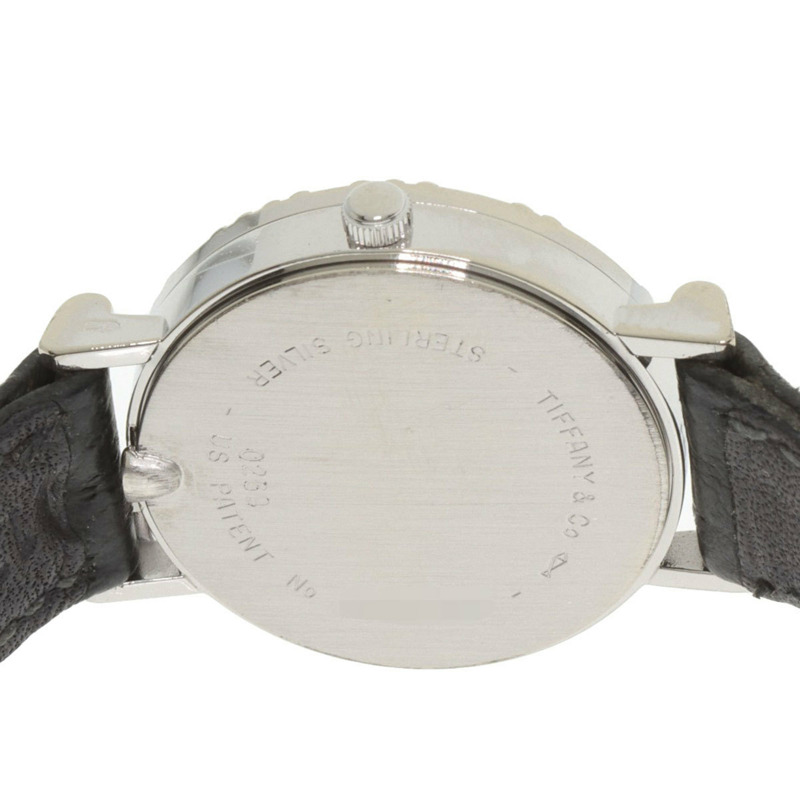 蒂芬妮 L0640 Atlas 女士腕錶,銀色皮革錶帶-6
