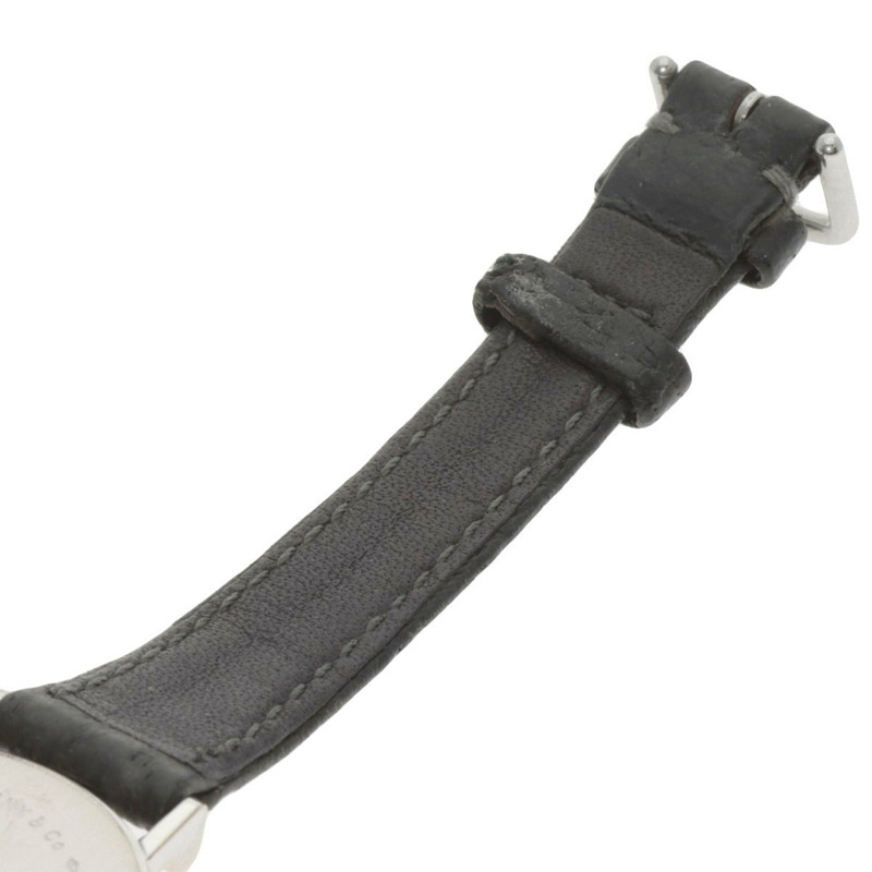 蒂芬妮 L0640 Atlas 女士腕錶,銀色皮革錶帶-11