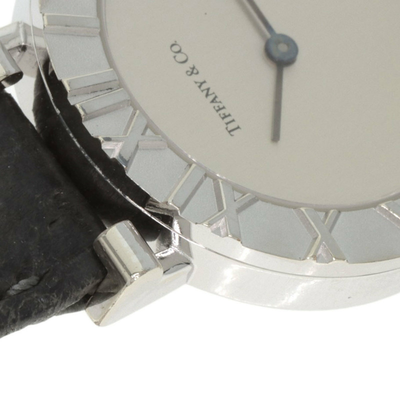 蒂芬妮 L0640 Atlas 女士腕錶,銀色皮革錶帶-19