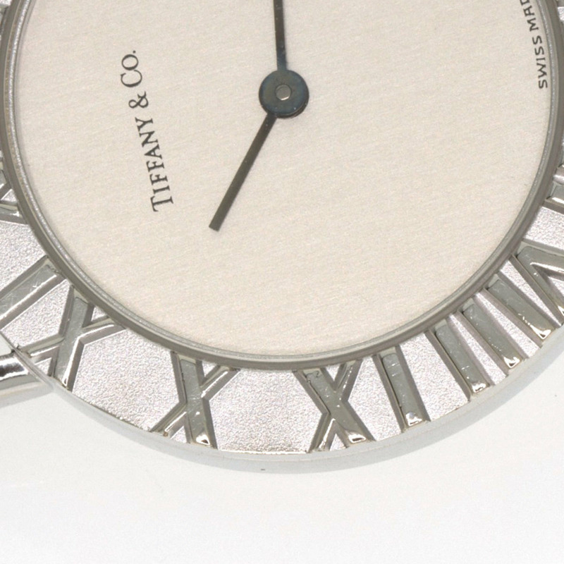 蒂芬妮 L0640 Atlas 女士腕錶,銀色皮革錶帶-21