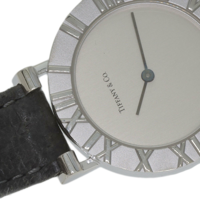 蒂芬妮 L0640 Atlas 女士腕錶,銀色皮革錶帶-22