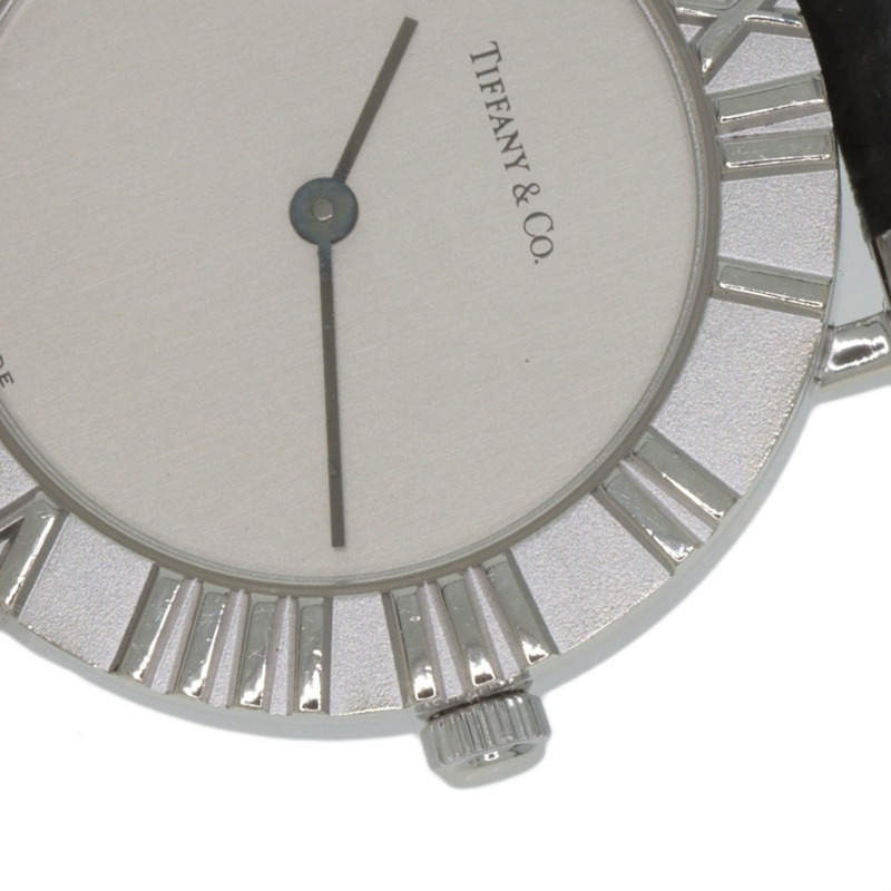 蒂芬妮 L0640 Atlas 女士腕錶,銀色皮革錶帶-23