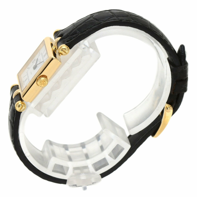 梵克雅寶 (Van Cleef & Arpels) 122942B1 經典方形腕錶，18K黃金錶殼及皮革錶帶，女款-1
