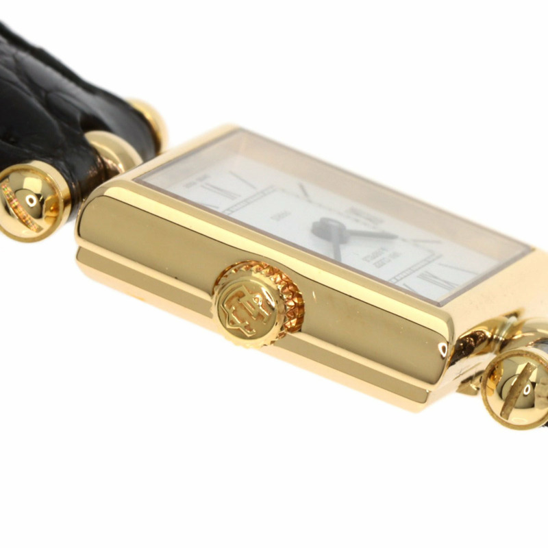 梵克雅寶 (Van Cleef & Arpels) 122942B1 經典方形腕錶，18K黃金錶殼及皮革錶帶，女款-14