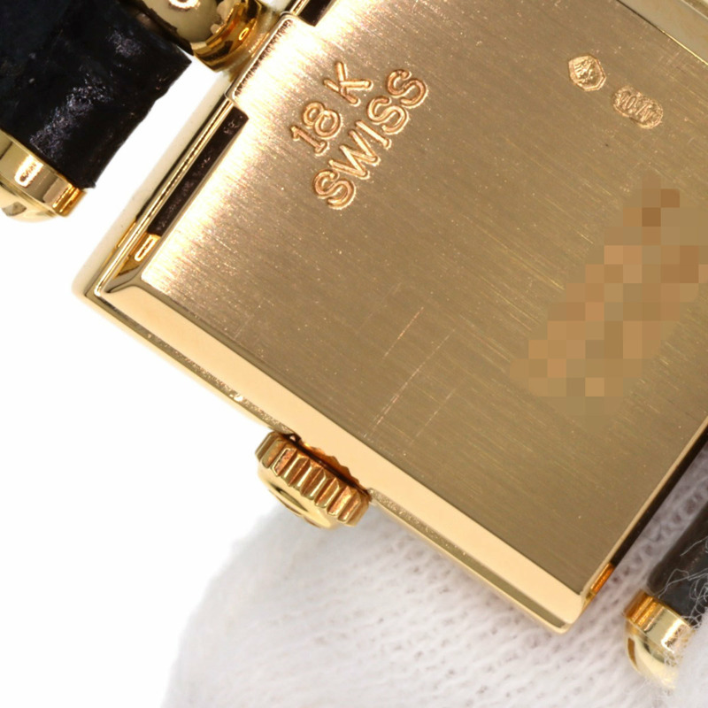 梵克雅寶 (Van Cleef & Arpels) 122942B1 經典方形腕錶，18K黃金錶殼及皮革錶帶，女款-17