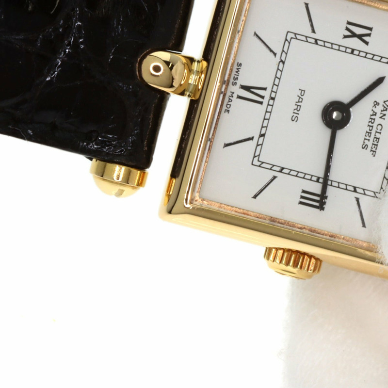 梵克雅寶 (Van Cleef & Arpels) 122942B1 經典方形腕錶，18K黃金錶殼及皮革錶帶，女款-20