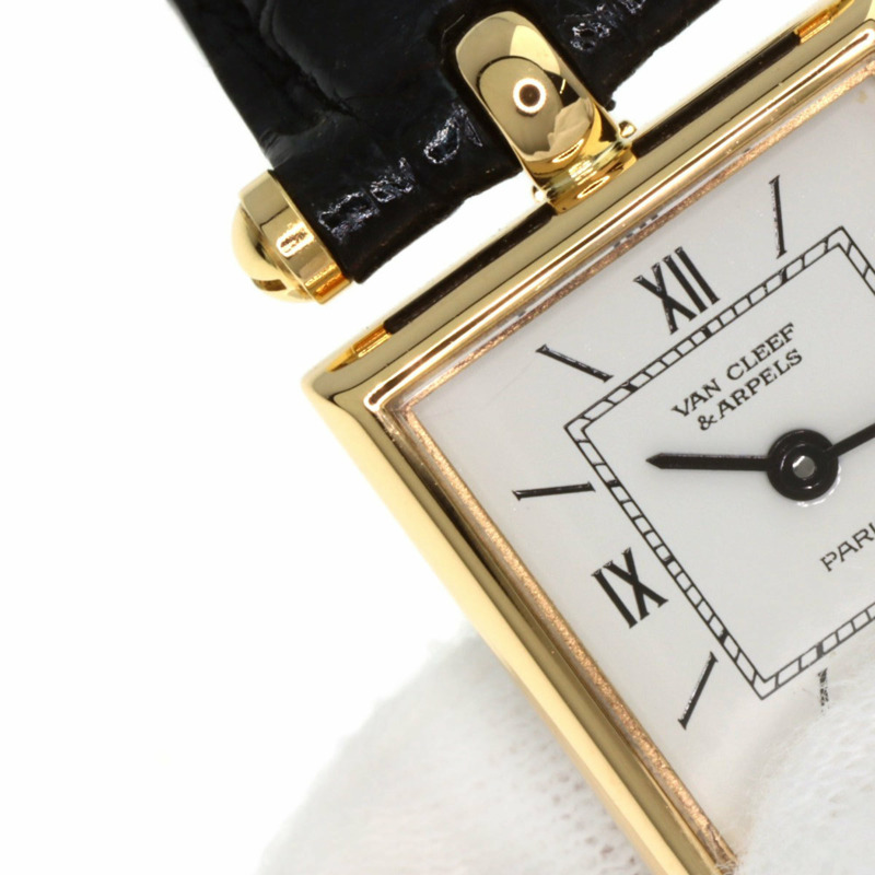梵克雅寶 (Van Cleef & Arpels) 122942B1 經典方形腕錶，18K黃金錶殼及皮革錶帶，女款-22