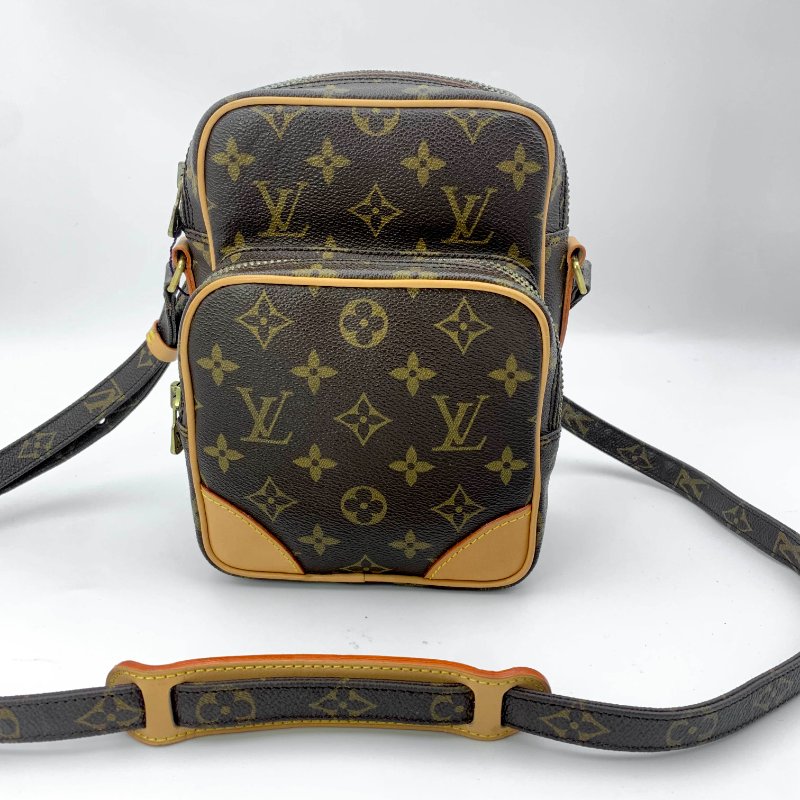 Louis Vuitton 老花雙層相機包，LV經典包，路易威登，麻將包，側背包，二手真品，正品，現貨，免運-0