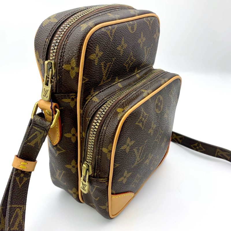 Louis Vuitton 老花雙層相機包，LV經典包，路易威登，麻將包，側背包，二手真品，正品，現貨，免運-7