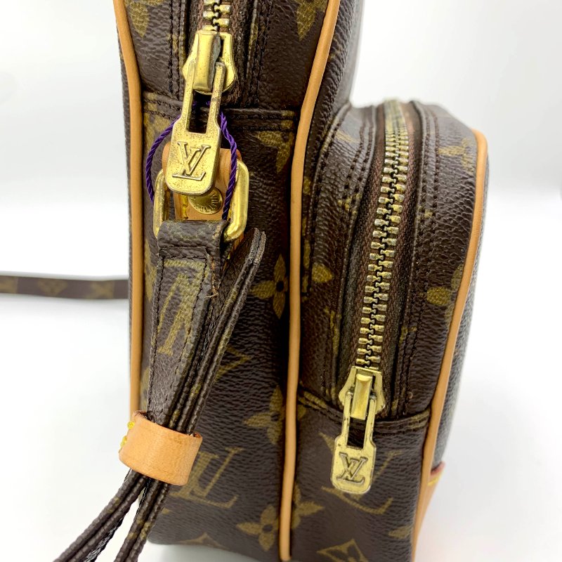 Louis Vuitton 老花雙層相機包，LV經典包，路易威登，麻將包，側背包，二手真品，正品，現貨，免運-10