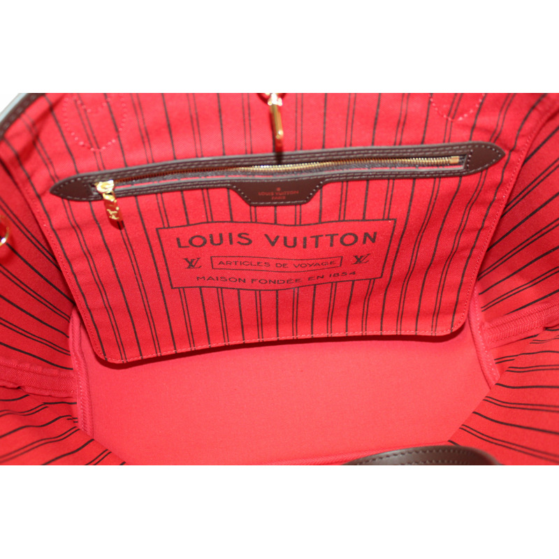 Louis Vuitton Damier Ebene Canvas Neverfull MM Tote Shoulder Bag-25