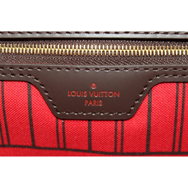 Louis Vuitton Damier Ebene Canvas Neverfull MM Tote Shoulder Bag-26