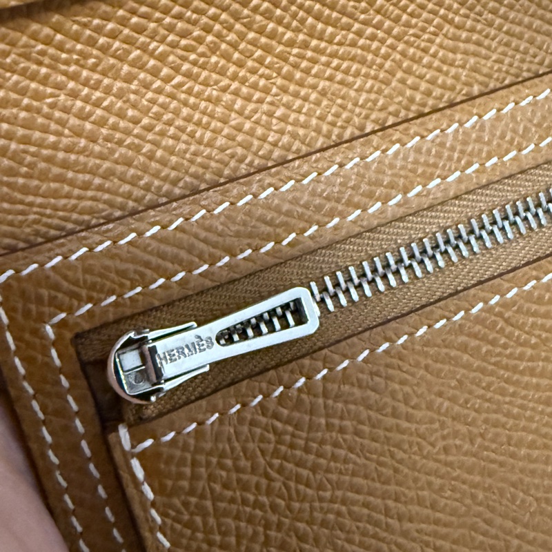 Hermes Bearn Compact Bi-fold Wallet Gold 金銀 銀包-5