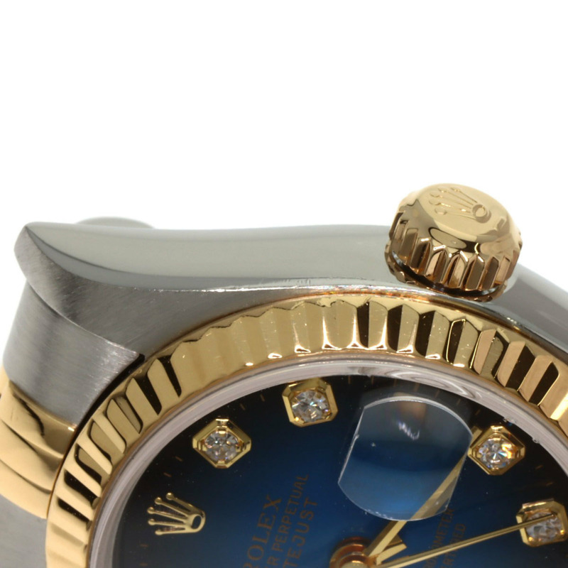 勞力士 69173G Datejust 10P 鑲鑽藍色漸變不鏽鋼腕錶（SSx18KYG），女款-15