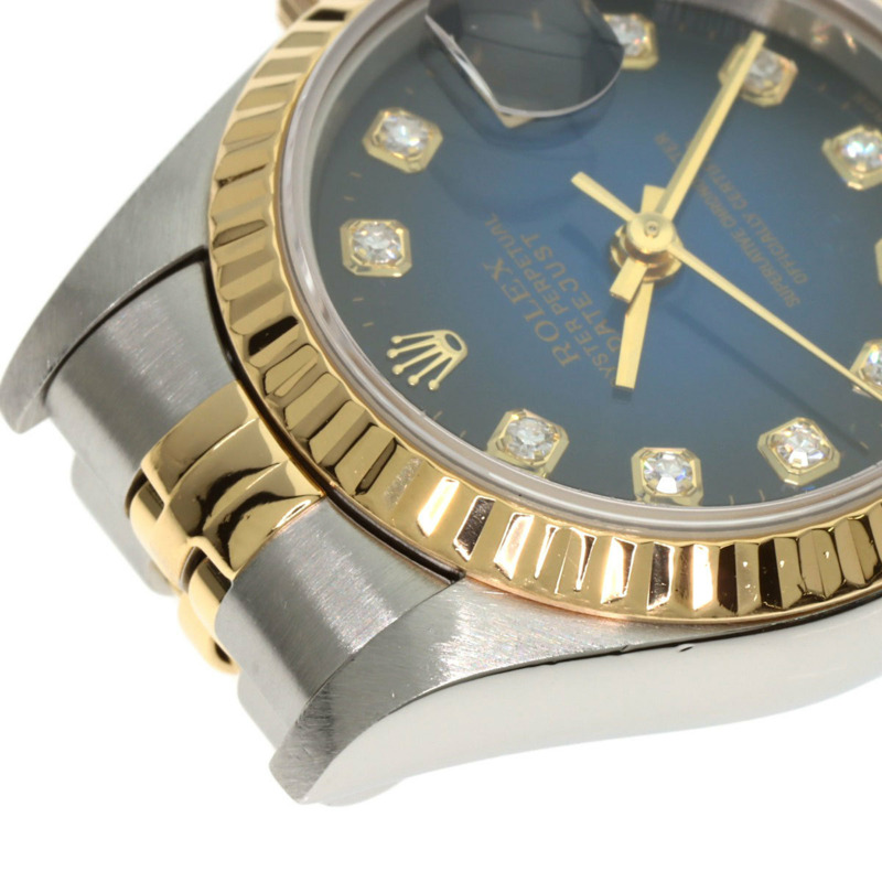 勞力士 69173G Datejust 10P 鑲鑽藍色漸變不鏽鋼腕錶（SSx18KYG），女款-23