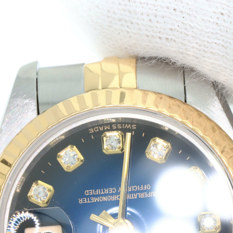 勞力士 69173G Datejust 10P 鑲鑽藍色漸變不鏽鋼腕錶（SSx18KYG），女款-28