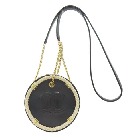 香奈兒 Coco Mark 金色五金兩用手提包 小牛皮 女士