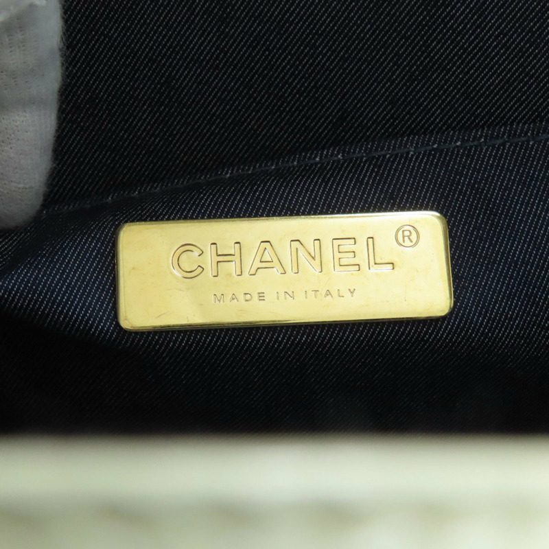 香奈兒 Coco Mark 金色五金兩用手提包 小牛皮 女士-5